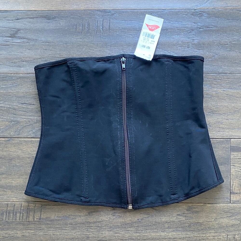 Waist Gang Full Zip Waist Trainer Womens Size XL Black